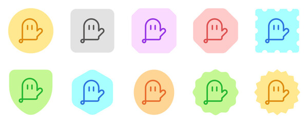 Editable oven mitten vector icon. Bakery, cooking, appliances,  kitchenware, food. Part of a big icon set family. Perfect for web and app interfaces, presentations, infographics, etc