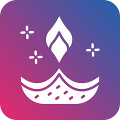 Diya Lamp icon style