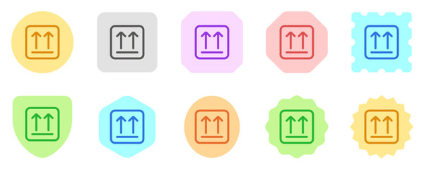 Editable this side up sign vector icon. Shipping, delivery, e-commerce, transport, logistics. Part of a big icon set family. Perfect for web and app interfaces, presentations, infographics, etc