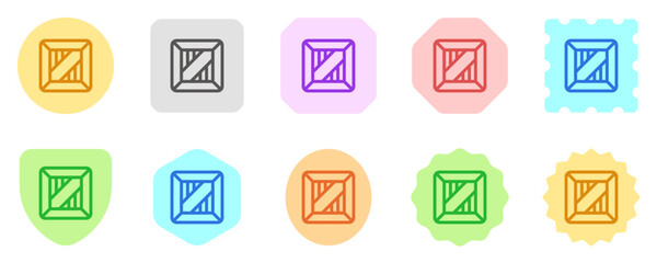 Editable wooden crate, package vector icon. Shipping, delivery, e-commerce, transport, logistics. Part of a big icon set family. Perfect for web and app interfaces, presentations, infographics, etc