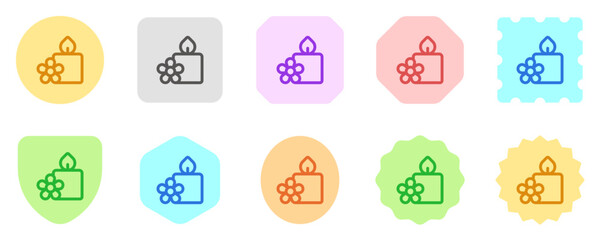 Editable aromatic candle vector icon. Wellness, spa, relaxation. Part of a big icon set family. Perfect for web and app interfaces, presentations, infographics, etc