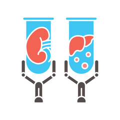 Organ culture flat color icon.