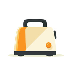 Very Simple flat 2D icon brown toaster isolated on a white background, vector, flat design, vector, flat design, animation design, flat 2D icon, minimalist design, vector