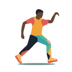 Very Simple flat 2D icon voguing dances et isolated on a white background, vector, flat design, vector, flat design, animation design, flat 2D icon, minimalist design, vector