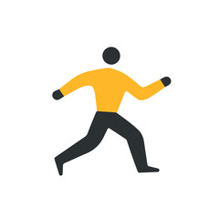 Very Simple flat 2D icon waacking dance set isolated on a white background, vector, flat design, vector, flat design, animation design, flat 2D icon, minimalist design, vector