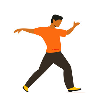 Very Simple flat 2D icon waacking dance set isolated on a white background, vector, flat design, vector, flat design, animation design, flat 2D icon, minimalist design, vector