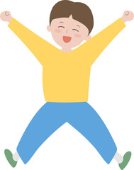 어린이날 점프 하는 아이