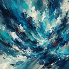  Azure Brushstroke Expression
