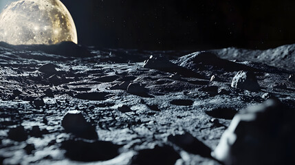 Step on the moon Elements of this image : Generative AI