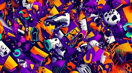 Obraz premium Abstract vibrant forms & pattern backgrounds texture