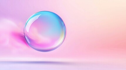 A blue sphere with a pink and purple gradient background.