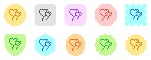 Editable hearts balloon vector icon. Wedding, valentine, love, celebration. Part of a big icon set family. Perfect for web and app interfaces, presentations, infographics, etc