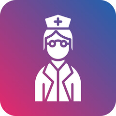 Nurse Female icon style