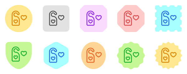Editable hotel doorhanger vector icon. Wedding, valentine, love, celebration. Part of a big icon set family. Perfect for web and app interfaces, presentations, infographics, etc