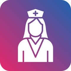 Nurse Female icon style