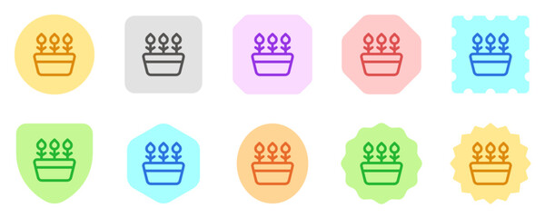 Editable potted flowers, plant vector icon. Gardening, landscaping, horticulture. Part of a big icon set family. Perfect for web and app interfaces, presentations, infographics, etc