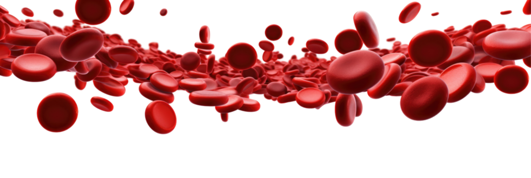 red blood cells on transparent background - Powered by Adobe