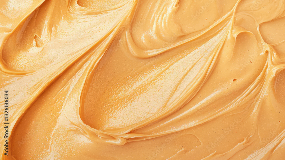 Poster creamy peanut butter spread texture for culinary and design use