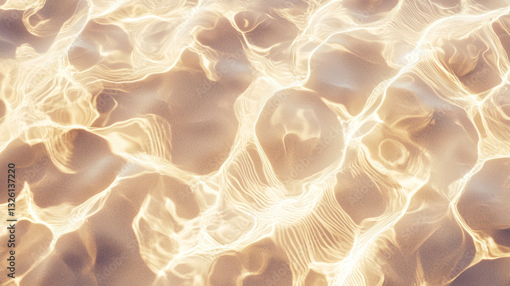 Poster Realistic beige light bokeh with abstract shadow patterns for creative design