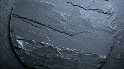 Realistic rustic black slate for culinary presentation and design