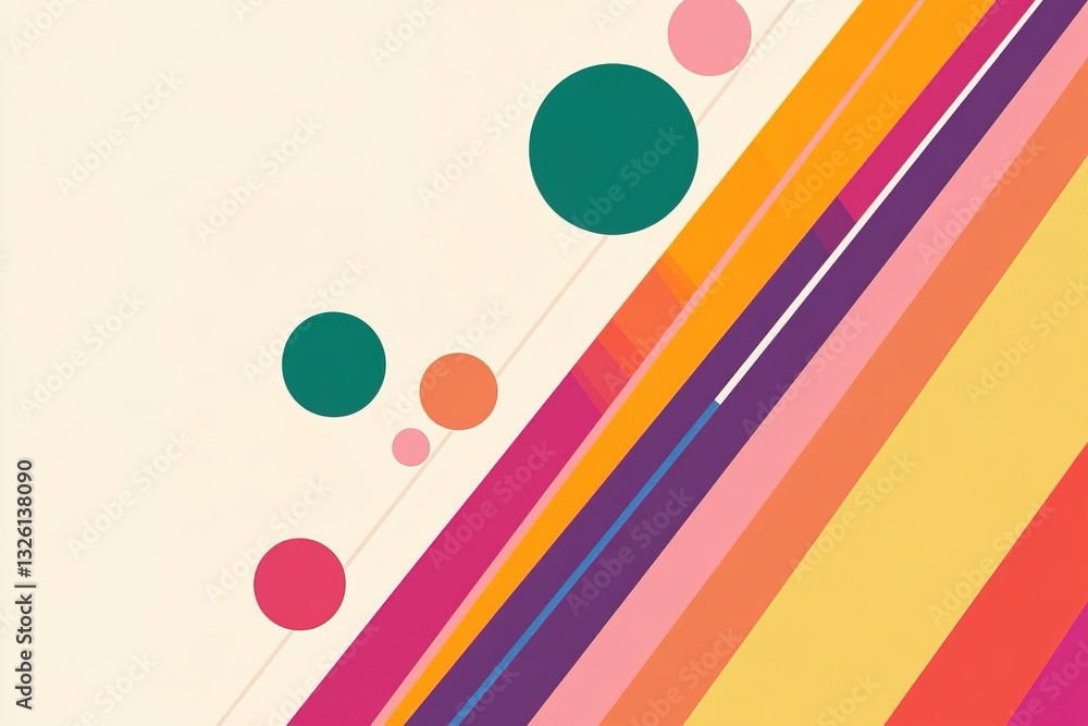 Poster vivid geometric patterns create a vibrant and modern design experience