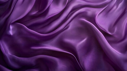 Obraz premium 16. An elegant ruffled purple silk satin curtain flowing softly, reflecting the light for a festive and romantic Valentine's Day