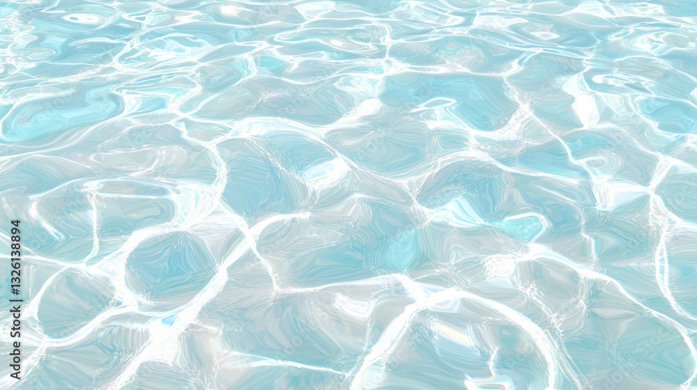Poster realistic ocean waves top view for tranquil design and beach themes
