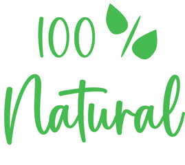 100% natural, organic product - logo marking