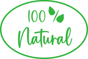 Fototapeta premium 100% natural, organic product - logo marking