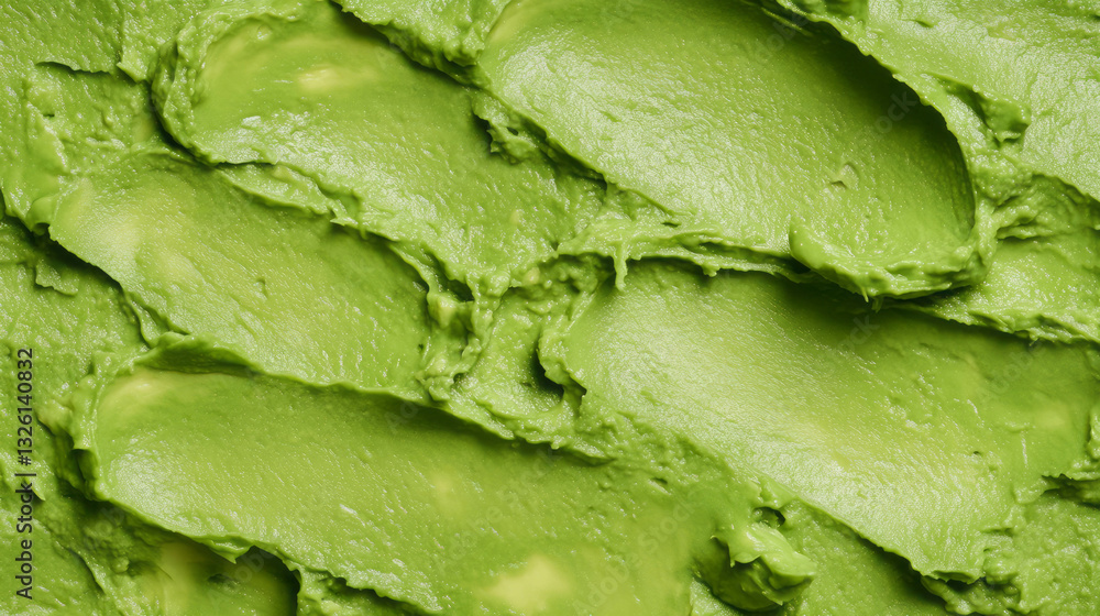 Poster close up of smooth avocado and guacamole texture for food background