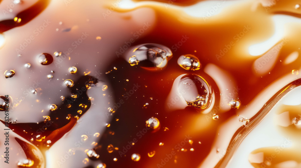 Aufkleber close-up texture of oyster sauce showcasing rich umami complexity