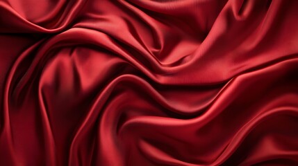 Obraz premium 22. A beautiful ruffled burgundy red silk satin curtain, flowing in elegant folds for a premium and luxurious Christmas atmosphere