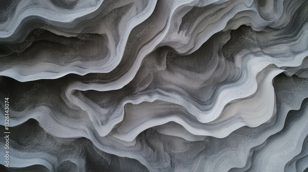Poster abstract close up of thousand island and tang cha textured waves for modern design