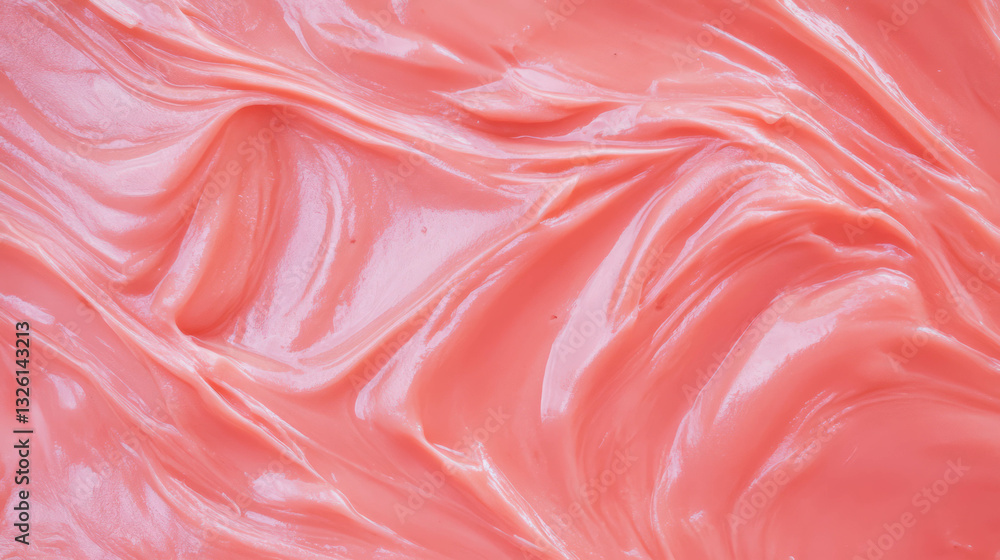 Poster Close-up texture of swirled tomato paste pattern in vivid chaos
