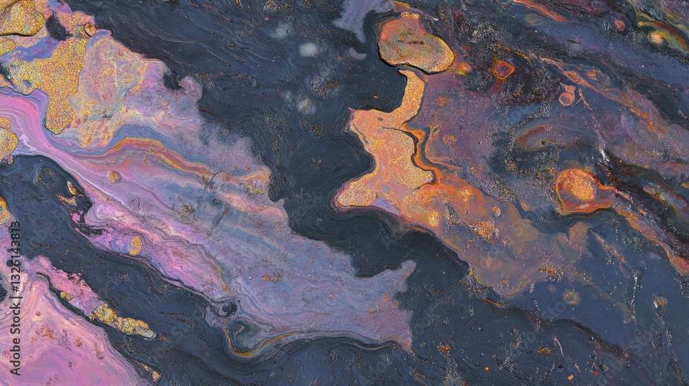 Poster Abstract close-up of colorful natural tree bark texture patterns