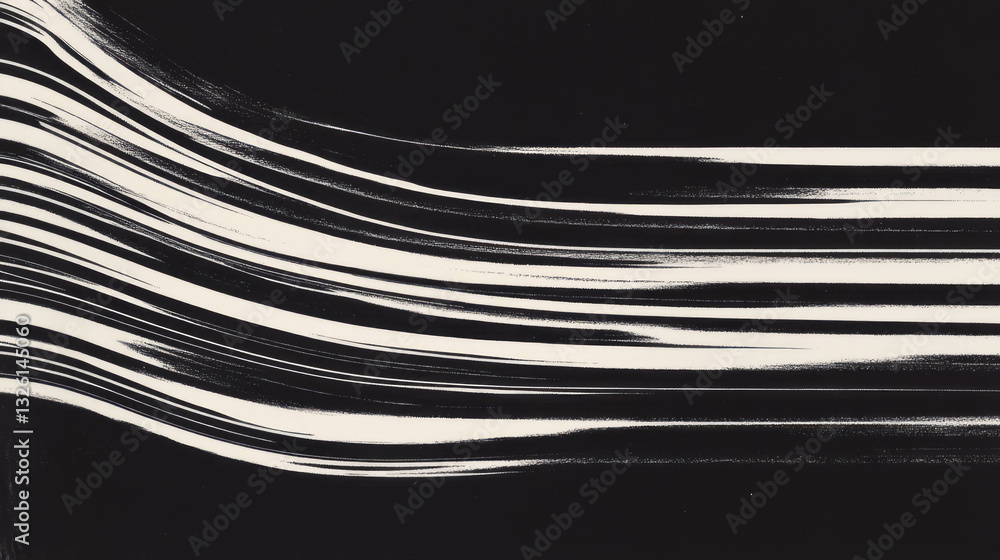 Poster Grunge abstract texture with black and white striped pattern for creative design projects