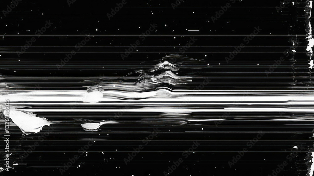 Poster Abstract distorted scanner texture with scan lines and artifacts for creative design