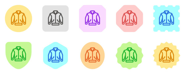 Editable varsity jacket vector icon. Clothing, fashion, apparel. Part of a big icon set family. Perfect for web and app interfaces, presentations, infographics, etc