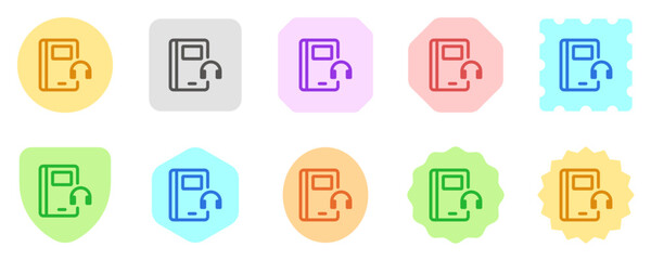 Editable audio book vector icon. Online learning, course, tutorial. Part of a big icon set family. Perfect for web and app interfaces, presentations, infographics, etc