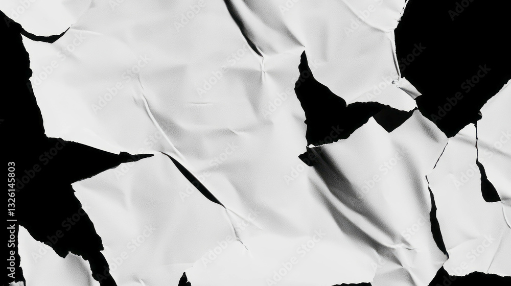 Poster Abstract torn paper texture with rough edges and grunge pattern