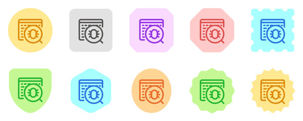Editable debugging, bug search vector icon. Part of a big icon set family. Perfect for web and app interfaces, presentations, infographics, etc