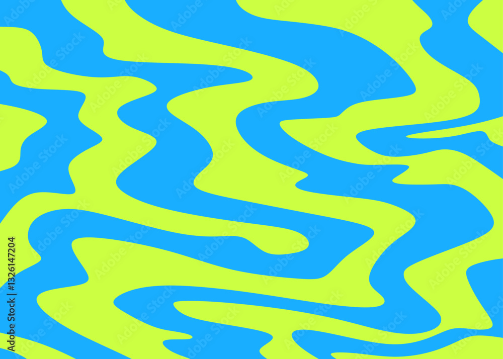 Poster abstract background with gradient wavy line pattern