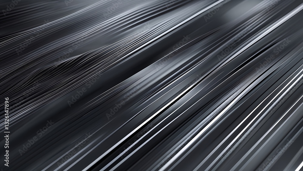 Poster a sleek geometric background with ultra-fine diagonal lines forming a subtle wave pattern, conveying