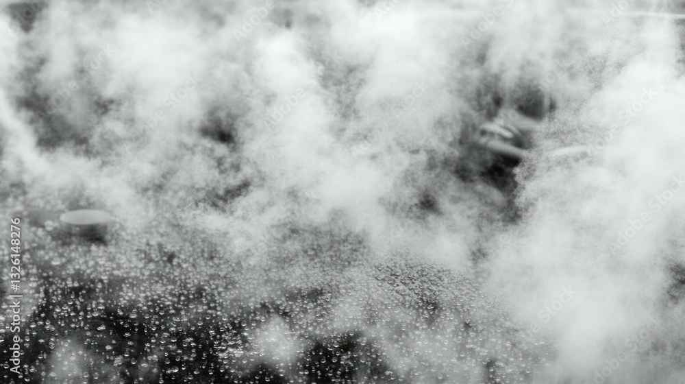 Poster atmospheric fog and dust texture with droplets overlay for design and art projects
