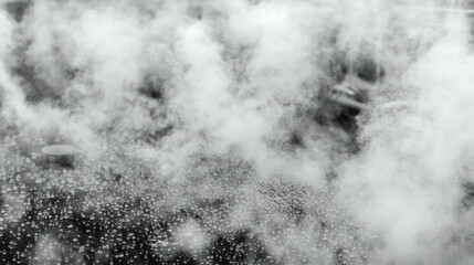 Atmospheric fog and dust texture with droplets overlay for design and art projects