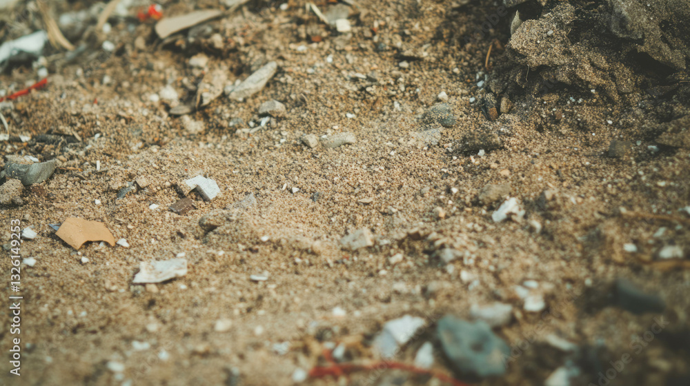 Poster grunge dust texture with sawdust and shavings for rustic overlay design