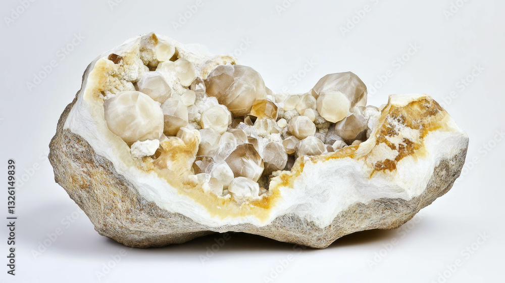 Aufkleber elegant coprolite texture with crystal inclusions for natural design elements