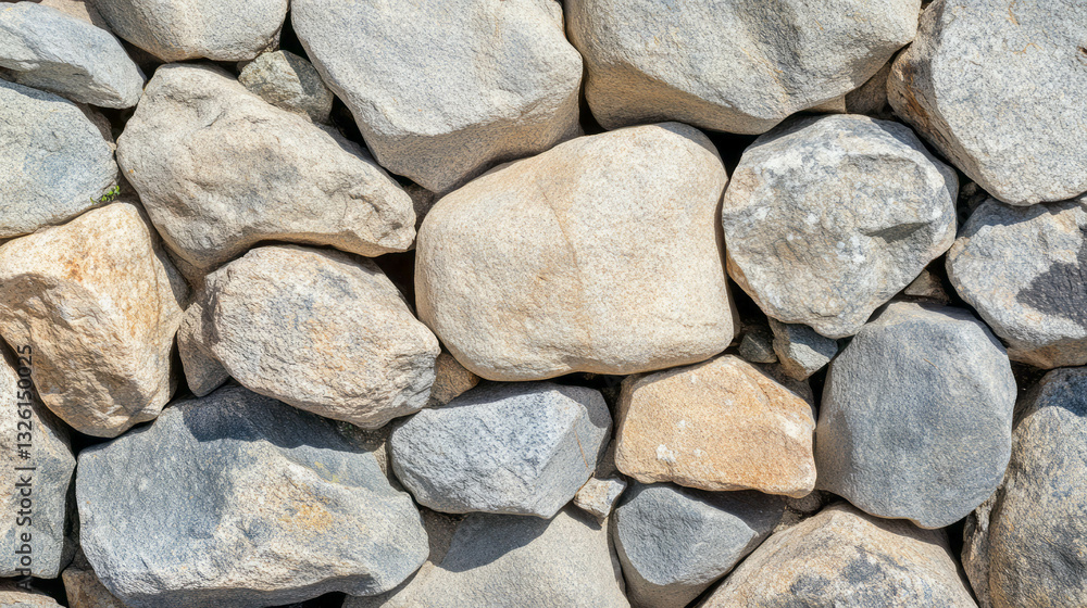 Poster Natural stone arrangement with textured gneiss showing elegant banding patterns for design and decoration