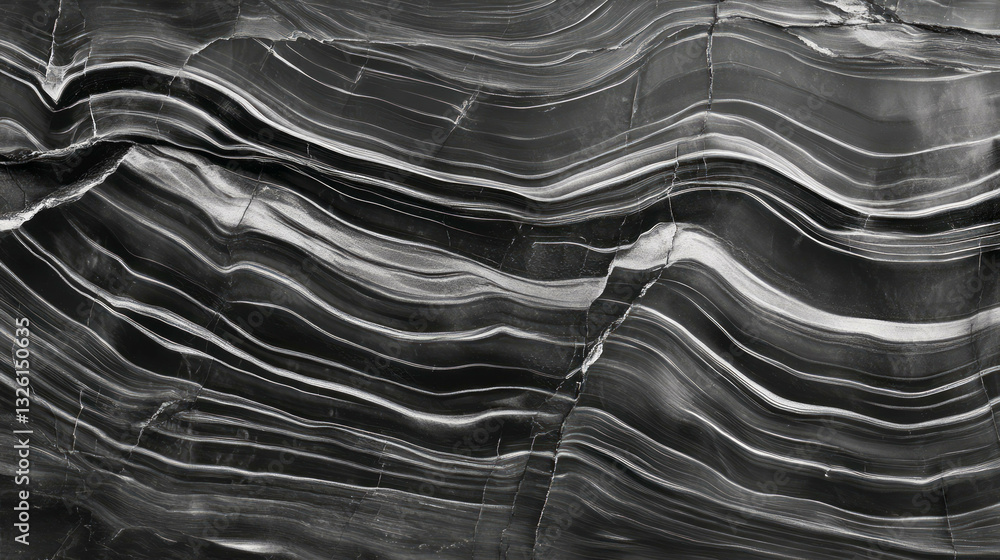 Aufkleber Elegant obsidian texture with flowing lines and chaotic patterns for design and decoration