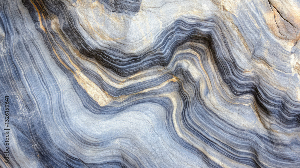 Poster elegant obsidian texture with flow lines and natural chaos for artistic design